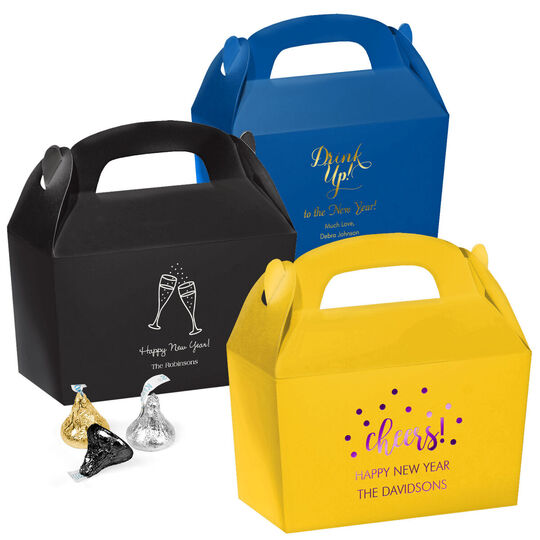 Personalized Large Favor Boxes for New Year's Eve